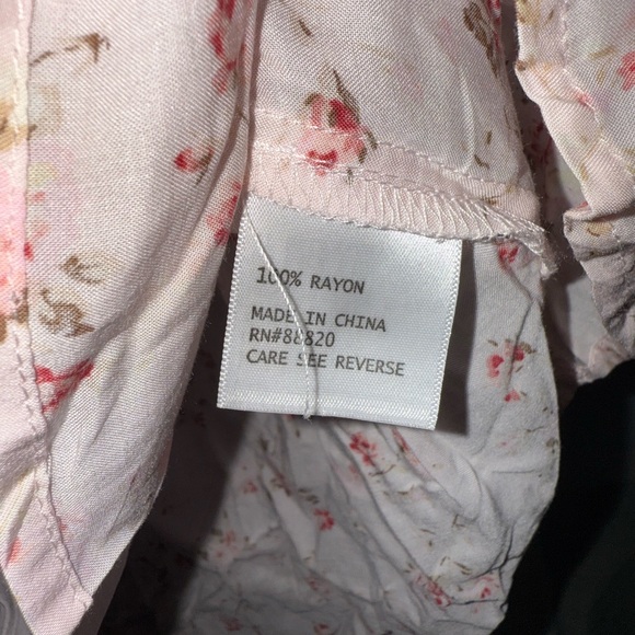 Cynthia Rowley Light Pink Floral Blouse - Picture 4 of 4